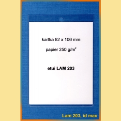 Etui z folii PCV LAM 203 - identyfikator maksymalny